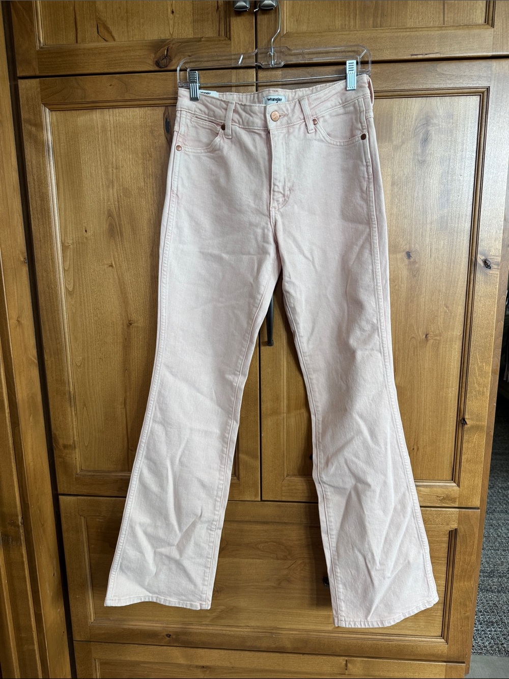 Wrangler Women's Light Pink Flare Jeans